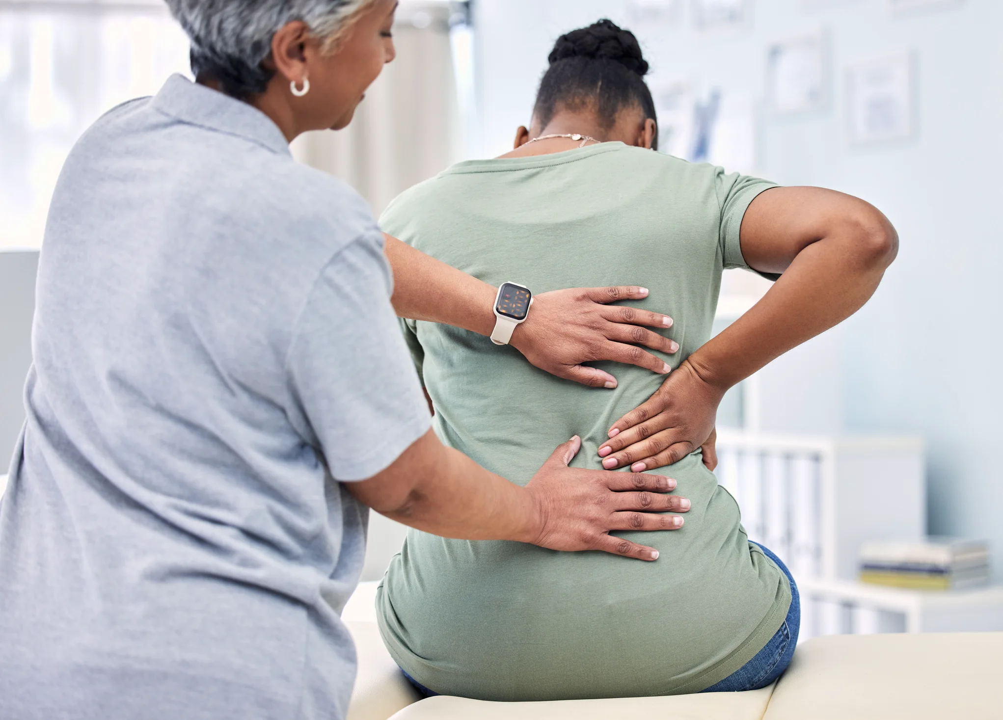 Physical therapist providing hands-on manual therapy